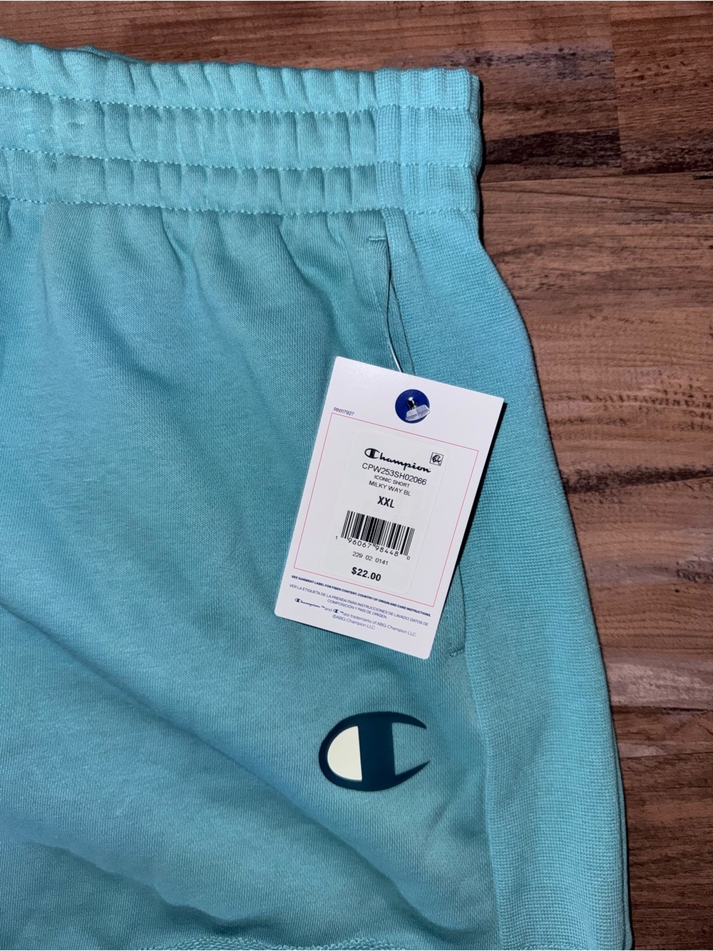 Champion Women's Mint Drawstring Athletic Shorts - Picture 2 of 4